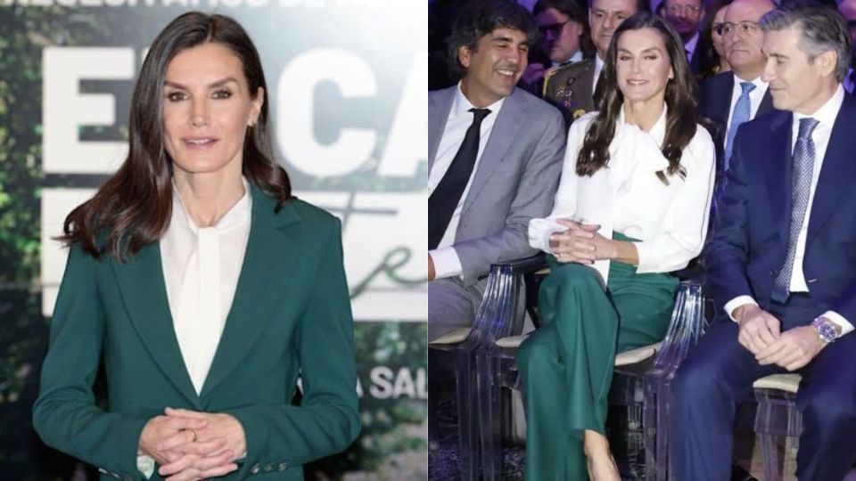 ¿Qué pantalones verdes uso la reina Letizia en Madrid?