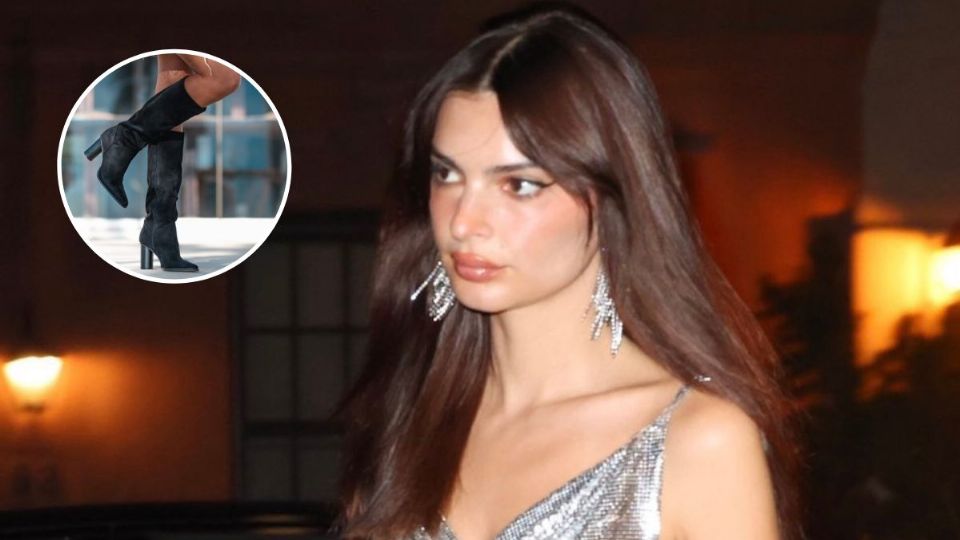 Así combinó Emily Ratajkowski la falda metálica de H&M