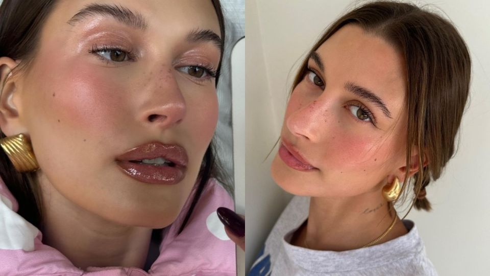 Hailey Bieber es experta en hacer maquillajes para Navidad