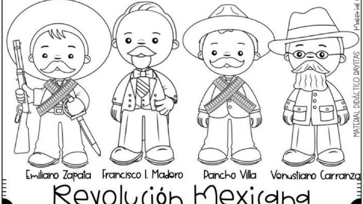 Dibujos de la Revolución Méxicana: 6 ideas para imprimir y colorear