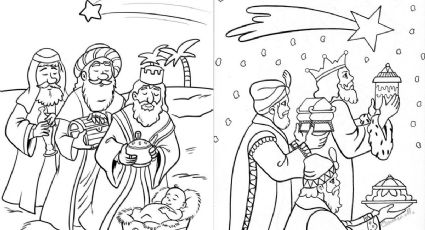 Dibujos de los Reyes Magos para niños: ideas para colorear fáciles