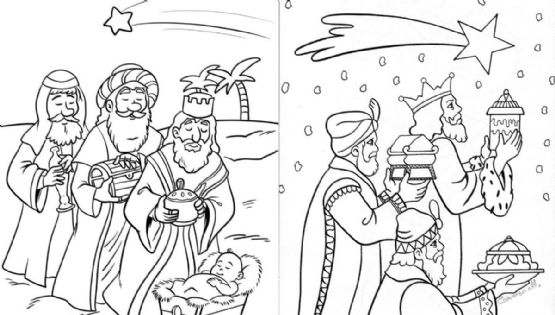 Dibujos de los Reyes Magos para niños: ideas para colorear fáciles