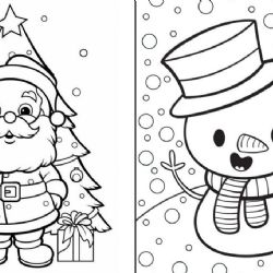 Dibujos de Navidad fáciles para imprimir y colorear: desde Santa Claus hasta muñecos de nieve