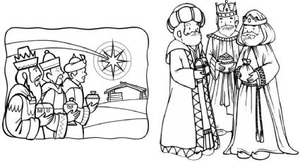 Dibujos de los Reyes Magos para niños: ideas para colorear fáciles