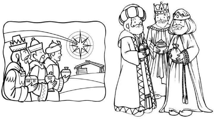 Dibujos de los Reyes Magos para niños: ideas para colorear fáciles