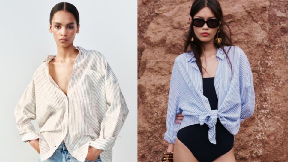 ¿Qué blusas frescas hay de lino en Zara?