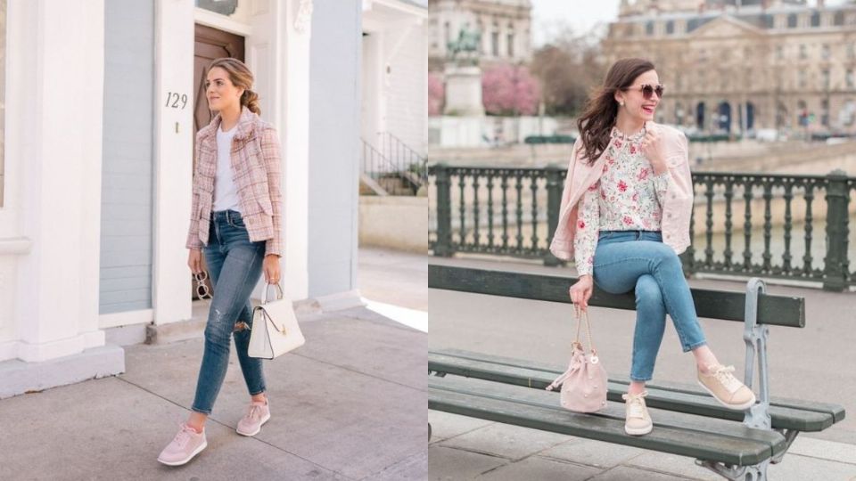 ¿Cómo implementar en mis looks las ideas para combinar tenis rosas?