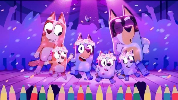 Dibujos de Bluey y su familia para imprimir y colorear con tus hijos