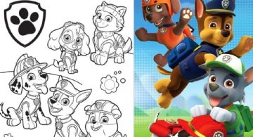 'Paw Patrol': 5 imágenes para imprimir y colorear con tus hijos