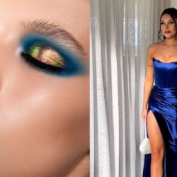 5 ideas de maquillaje de noche para usar con un vestido azul rey