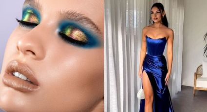 5 ideas de maquillaje de noche para usar con un vestido azul rey